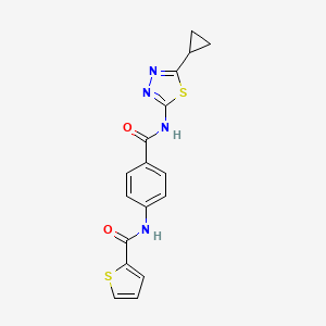 N-(4-{[(5-cyclopropyl-1,3,4-thiadiazol-2-yl)amino]carbonyl}phenyl)-2-thiophenecarboxamide