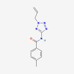 molecular formula C12H13N5O B4728325 N-(2-allyl-2H-tetrazol-5-yl)-4-methylbenzamide 