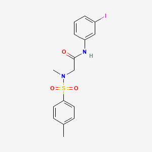 molecular formula C16H17IN2O3S B4728347 N~1~-(3-iodophenyl)-N~2~-methyl-N~2~-[(4-methylphenyl)sulfonyl]glycinamide 