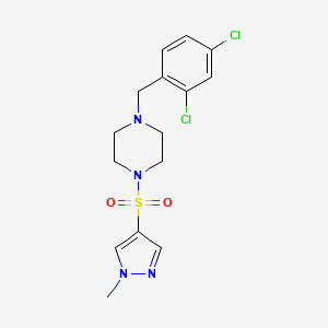 molecular formula C15H18Cl2N4O2S B4728354 1-(2,4-dichlorobenzyl)-4-[(1-methyl-1H-pyrazol-4-yl)sulfonyl]piperazine 