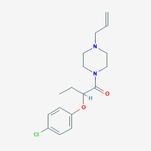 molecular formula C17H23ClN2O2 B4728360 1-allyl-4-[2-(4-chlorophenoxy)butanoyl]piperazine 