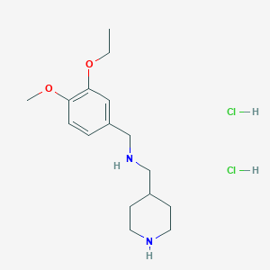 molecular formula C16H28Cl2N2O2 B4728373 (3-ethoxy-4-methoxybenzyl)(4-piperidinylmethyl)amine dihydrochloride 