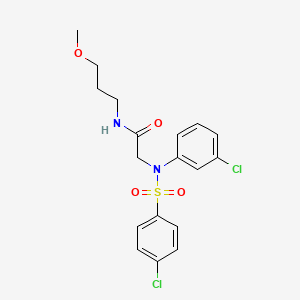 N~2~-(3-chlorophenyl)-N~2~-[(4-chlorophenyl)sulfonyl]-N~1~-(3-methoxypropyl)glycinamide