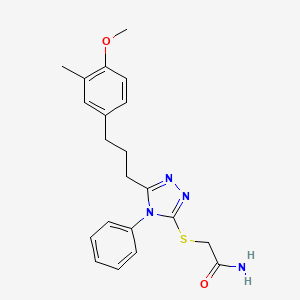 2-({5-[3-(4-methoxy-3-methylphenyl)propyl]-4-phenyl-4H-1,2,4-triazol-3-yl}sulfanyl)acetamide