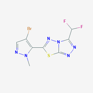 6-(4-bromo-1-methyl-1H-pyrazol-5-yl)-3-(difluoromethyl)[1,2,4]triazolo[3,4-b][1,3,4]thiadiazole