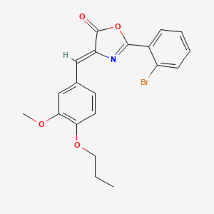 2-(2-bromophenyl)-4-(3-methoxy-4-propoxybenzylidene)-1,3-oxazol-5(4H)-one