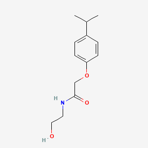 molecular formula C13H19NO3 B4728431 N-(2-hydroxyethyl)-2-(4-isopropylphenoxy)acetamide 