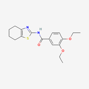 molecular formula C18H22N2O3S B4728439 3,4-diethoxy-N-(4,5,6,7-tetrahydro-1,3-benzothiazol-2-yl)benzamide 