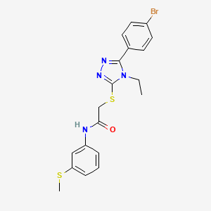 2-{[5-(4-bromophenyl)-4-ethyl-4H-1,2,4-triazol-3-yl]thio}-N-[3-(methylthio)phenyl]acetamide