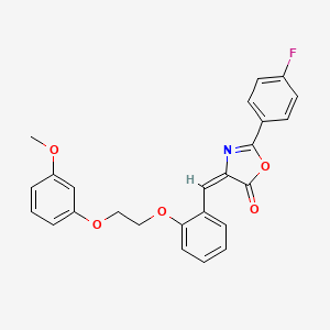 2-(4-fluorophenyl)-4-{2-[2-(3-methoxyphenoxy)ethoxy]benzylidene}-1,3-oxazol-5(4H)-one