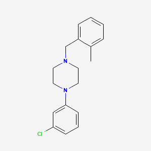 molecular formula C18H21ClN2 B4728478 1-(3-chlorophenyl)-4-(2-methylbenzyl)piperazine 