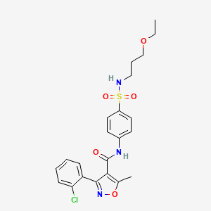 3-(2-chlorophenyl)-N-(4-{[(3-ethoxypropyl)amino]sulfonyl}phenyl)-5-methyl-4-isoxazolecarboxamide