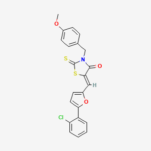 5-{[5-(2-chlorophenyl)-2-furyl]methylene}-3-(4-methoxybenzyl)-2-thioxo-1,3-thiazolidin-4-one