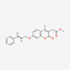 molecular formula C22H20O5 B4728552 methyl {4-methyl-2-oxo-7-[(3-phenyl-2-propen-1-yl)oxy]-2H-chromen-3-yl}acetate 