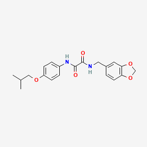 N-(1,3-benzodioxol-5-ylmethyl)-N'-(4-isobutoxyphenyl)ethanediamide