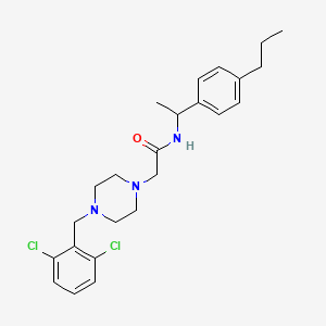 2-[4-(2,6-dichlorobenzyl)-1-piperazinyl]-N-[1-(4-propylphenyl)ethyl]acetamide