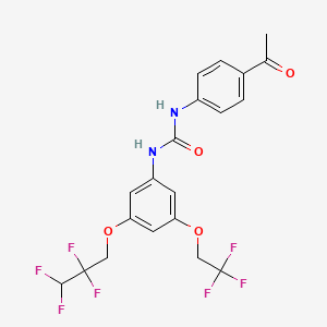 molecular formula C20H17F7N2O4 B4728581 N-(4-acetylphenyl)-N'-[3-(2,2,3,3-tetrafluoropropoxy)-5-(2,2,2-trifluoroethoxy)phenyl]urea 