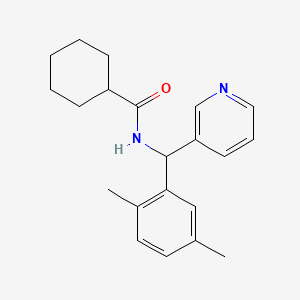 molecular formula C21H26N2O B4728612 N-[(2,5-dimethylphenyl)(3-pyridinyl)methyl]cyclohexanecarboxamide 