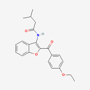 molecular formula C22H23NO4 B4728619 N-[2-(4-ethoxybenzoyl)-1-benzofuran-3-yl]-3-methylbutanamide 