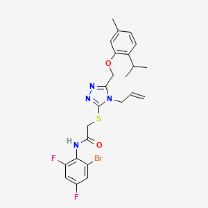 2-({4-allyl-5-[(2-isopropyl-5-methylphenoxy)methyl]-4H-1,2,4-triazol-3-yl}thio)-N-(2-bromo-4,6-difluorophenyl)acetamide