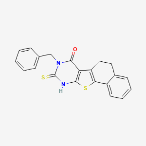 molecular formula C21H16N2OS2 B4728679 8-benzyl-9-mercapto-5,8-dihydronaphtho[2',1':4,5]thieno[2,3-d]pyrimidin-7(6H)-one 