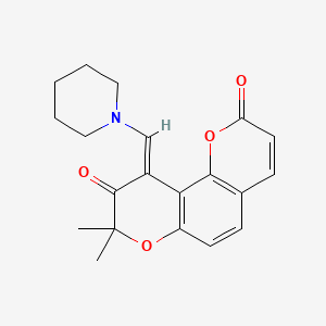 8,8-dimethyl-10-(1-piperidinylmethylene)-2H,8H-pyrano[2,3-f]chromene-2,9(10H)-dione