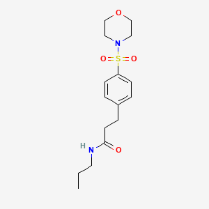 molecular formula C16H24N2O4S B4728720 3-[4-(4-morpholinylsulfonyl)phenyl]-N-propylpropanamide 