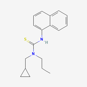 molecular formula C18H22N2S B4728750 N-(cyclopropylmethyl)-N'-1-naphthyl-N-propylthiourea 