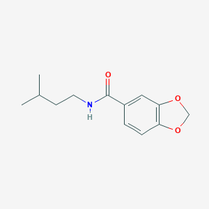 molecular formula C13H17NO3 B472876 N-isopentyl-1,3-benzodioxole-5-carboxamide CAS No. 349146-07-2