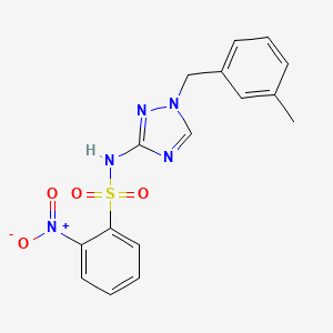 molecular formula C16H15N5O4S B4728762 N-[1-(3-methylbenzyl)-1H-1,2,4-triazol-3-yl]-2-nitrobenzenesulfonamide 