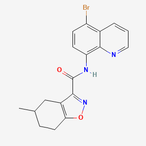 molecular formula C18H16BrN3O2 B4728779 N-(5-bromo-8-quinolinyl)-5-methyl-4,5,6,7-tetrahydro-1,2-benzisoxazole-3-carboxamide 