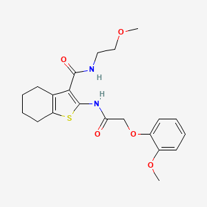 N-(2-methoxyethyl)-2-{[(2-methoxyphenoxy)acetyl]amino}-4,5,6,7-tetrahydro-1-benzothiophene-3-carboxamide