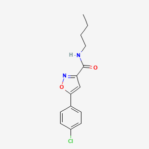 molecular formula C14H15ClN2O2 B4728819 N-butyl-5-(4-chlorophenyl)-3-isoxazolecarboxamide 