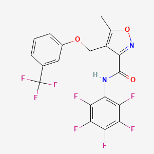 5-methyl-N-(pentafluorophenyl)-4-{[3-(trifluoromethyl)phenoxy]methyl}-3-isoxazolecarboxamide