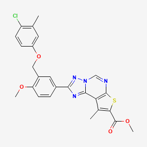 methyl 2-{3-[(4-chloro-3-methylphenoxy)methyl]-4-methoxyphenyl}-9-methylthieno[3,2-e][1,2,4]triazolo[1,5-c]pyrimidine-8-carboxylate