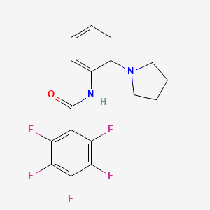 molecular formula C17H13F5N2O B4728865 2,3,4,5,6-pentafluoro-N-[2-(1-pyrrolidinyl)phenyl]benzamide 