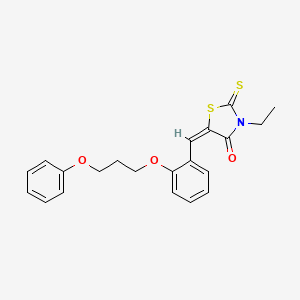 3-ethyl-5-[2-(3-phenoxypropoxy)benzylidene]-2-thioxo-1,3-thiazolidin-4-one