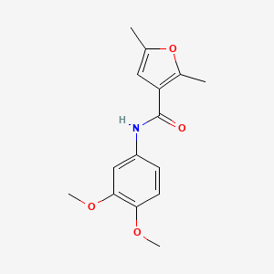 molecular formula C15H17NO4 B4728901 N-(3,4-dimethoxyphenyl)-2,5-dimethyl-3-furamide 