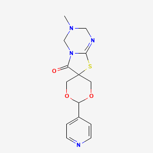 molecular formula C14H16N4O3S B4728905 3'-methyl-2-(4-pyridinyl)-3',4'-dihydro-2'H-spiro[1,3-dioxane-5,7'-[1,3]thiazolo[3,2-a][1,3,5]triazin]-6'-one 