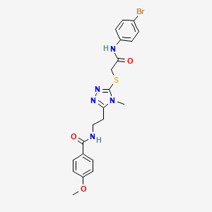 N-{2-[5-({2-[(4-bromophenyl)amino]-2-oxoethyl}thio)-4-methyl-4H-1,2,4-triazol-3-yl]ethyl}-4-methoxybenzamide