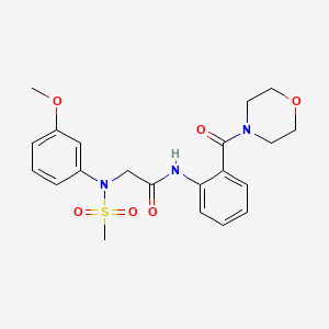 N~2~-(3-methoxyphenyl)-N~2~-(methylsulfonyl)-N~1~-[2-(4-morpholinylcarbonyl)phenyl]glycinamide