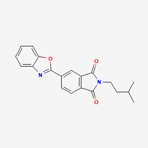 molecular formula C20H18N2O3 B4728949 5-(1,3-benzoxazol-2-yl)-2-(3-methylbutyl)-1H-isoindole-1,3(2H)-dione 