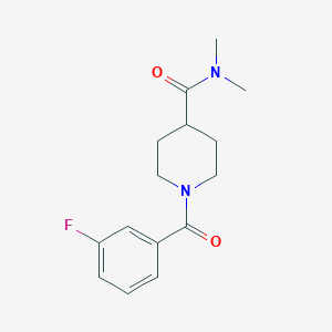 molecular formula C15H19FN2O2 B4728976 1-(3-fluorobenzoyl)-N,N-dimethyl-4-piperidinecarboxamide 