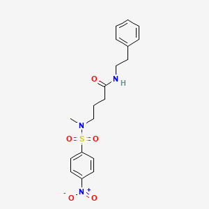 4-{methyl[(4-nitrophenyl)sulfonyl]amino}-N-(2-phenylethyl)butanamide