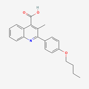 molecular formula C21H21NO3 B4729000 2-(4-butoxyphenyl)-3-methyl-4-quinolinecarboxylic acid 