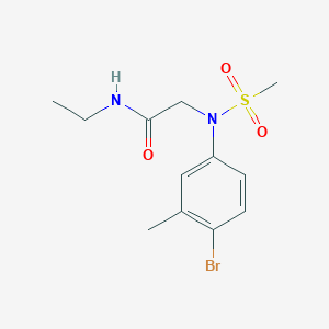 molecular formula C12H17BrN2O3S B4729005 N~2~-(4-bromo-3-methylphenyl)-N~1~-ethyl-N~2~-(methylsulfonyl)glycinamide 