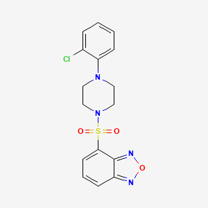 4-{[4-(2-chlorophenyl)-1-piperazinyl]sulfonyl}-2,1,3-benzoxadiazole