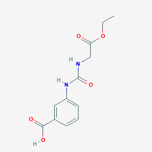 molecular formula C12H14N2O5 B4729019 3-({[(2-ethoxy-2-oxoethyl)amino]carbonyl}amino)benzoic acid 