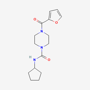 N-cyclopentyl-4-(2-furoyl)-1-piperazinecarboxamide