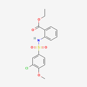 ethyl 2-{[(3-chloro-4-methoxyphenyl)sulfonyl]amino}benzoate